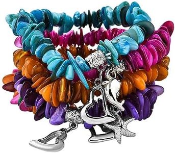 Shop LC Set of 5 Multi Color Stretchable Adjustable Bracelet for Women Jewelry Birthday Gifts for Women Charm Jewelry Birthday Gifts