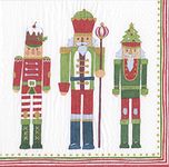 March of The Nutcrackers Christmas Caspari Cocktail or Tea Napkins Paper 25 cm Square 20 in Pack