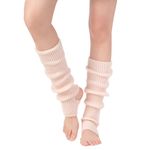 AWOCAN Leg warmers for girls Knitted Stirrup Leg Warmers for women Winter Extra Soft long leg warmers for Ballet Yoga Dance