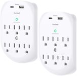 2 Pack Multi Plug Outlet Adapter, S