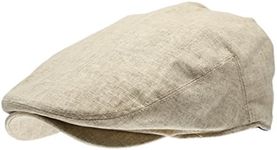 Epoch hats Men's Linen Flat Ivy Gatsby Summer Newsboy Hats (Khaki, LXL)