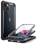 i-Blason Transparent Case for iPhone 14 / iPhone 13 (6.1 Inch) Bumper Case 360 Degree Mobile Phone Case Robust Protective Cover [Ares] with Screen Protector 2022 (Black)