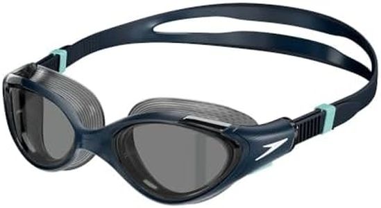 Speedo Women's Biofuse 2.0 Swimming Goggles | Female Design | Patented Adjust Mechanism | Anti-Fog | Anti-Leak | Comfort Fit, True Navy/Marine Blue/Smoke, One Size