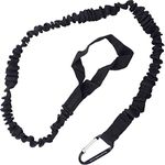 Sukia Kayak Paddles Leash 2 Pack Black Kayaking Equipment with Quick Release Paddle Holder Clip D-Shape Carabiner Stretchable SUP Paddle Board Accessories Fishing Rod Leash Kit (Black x 2 Pack)