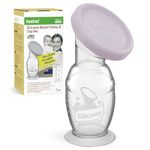 haakaa Manual Silicone Breast Pump with Suction Base and Silicone lid Set– Patented Design, Hands-Free Silent Operation, Natural Suction, Spill-Proof & Easy to Clean, 4oz/100ml, Lavender