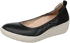 Vionic Women's Advantage Jacey Wedges - Ladies Slip On Platform Wedges with Concealed Orthotic Arch Support Black 10 Medium US