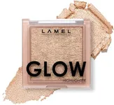 LAMEL Glow Highlighter: Face Make Up & Contour Palette in Deep, Vibrant Colors - Natural Shimmer - Compact Size & Perfect for Travel - Cruelty Free - 3.8gr/0.13 oz 402 (Sun)