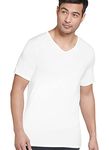 Jockey Men's Undershirt Active Ultra Soft Modal V-Neck T-Shirt, White, M