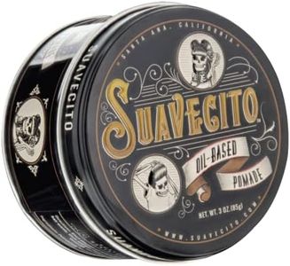 Suavecito Oil Based Pomade, Medium & Long Lasting Hold, Healthy Shine, Suitable For Any Hair Type, Apply To Wet Or Dry Hair 3oz/85g