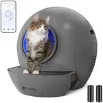 Self-Cleaning Litter Box, SMARTELF Automatic Cat Litter Box with APP Control Extra Large Litter Box for Multiple Cats, Odor Removal Anti Pinch Kitty Litter Box Black