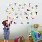 Kids Sticker Nursery Bedroom Wall Decor Characters Colorful Creatures Joyful Adventures Fun-Filled Stickers Toddler's Room Decoration Alphabet