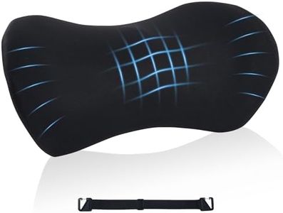 Lumbar Support Pillow for Office Chair and Car Seat, Lumbar Pillow with Adjustable Strap, Memory Foam Back Pillow for Lower Back Pain Relief, Back Support Pillow for Sitting, Driving, Traveling