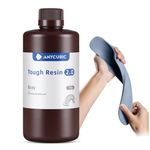 ANYCUBIC Tough Resin 2.0, 3D Printer Resin with lmproved Toughness and Unmatched Precision, 405nm UV-Curing Photopolymer Resin for LCD 3D Printing (Grey, 1kg)