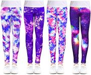 slaixiu 4 Pack Leggings for Girls S