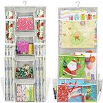 SimpleHouseware Double-Sided Hanging Gift Bag & Wrap Organizer