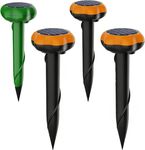 Solar Mole Repellent,4 Pack Ultrasonic Solar Power Animals Repeller,Mole Stopper Scare Vole for Lawn Garden & Yard Home -Groundhog Repeller Snake Rodent Gopher Spikes Chaser Pest Odstraszacz