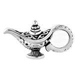 FGT Magic Lamp Charm Compatible with Pandora Moments Bracelets Power Wish Hope Genie Aladdin Magical Oil Lamp Women Daughter Girls