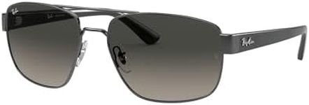 Ray-Ban Men's Gunmetal Frame/Light Grey Gradient Dark Grey Lens Sunglasses - 94.41mm Lens