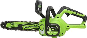 Greenworks 24V 12" Brushless Chainsaw, Battery Not Included CS24L00, Green