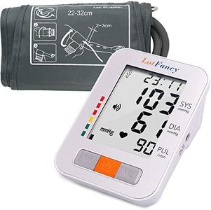 LotFancy Blood Pressure Monitor for Home Use, Digital Sphygmomanometer, 180-Readings Upper Arm Medium Cuff (9-13")