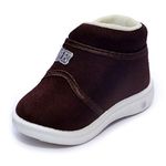 HOOH Kids Unisex Baby Shoes with Musical Sound Walking Shoes for Baby Boys and Baby Girls Upto 3 Years (Brown, UK Footwear Size System, Toddler, Age Range, Medium, 12 Months, 18 Months)