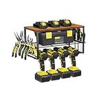 Nandae Power Tool Organizer, Garage Tool Organizers,Drill Holder Wall Mount, Heavy Duty Metal Tool Shelf, Utility Storage Rack for Cordless Drill, Separate Tool Rack