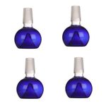 METIER Glass Bowl for Glass Waterpipe Bong. (14.4 mm, Blue) - Set of 4 Pieces