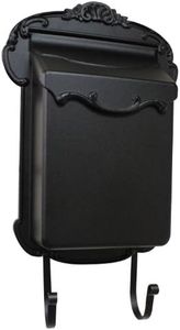 Special Lite Victoria Vertical Wall Mount Mailbox - Black Cast Aluminum Mailbox for Wall Mount - SVV-1013-BLK