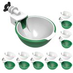 WORLEYX Large Automatic Chicken Waterer Cups, Chicken Water Feeder Suitable for Chicks, Duck, Goose, Turkey and Bunny, DIY Poultry Water Feeder Kit (8 Pack-Green)