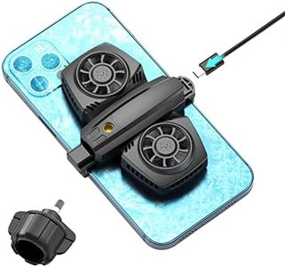okcsc Phone Cooler, Cellphone Radiator with Dual Semi-Conductor Cooling Chip, Mobile Phones with a Width of 6 to 8 cm for Tiktok Live Streaming, Outdoor Vlog, Mobile Gaming.