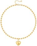 PEARLADA Statement Gold Heart Penda