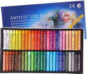 50PCS Professional Soft Oil Pastel Set Painting Chalk Oil Pastels for Graffiti Art Washable Soft Drawing Round Oil Pastels Crayons for Kids, Artist, Student, Assorted Colors