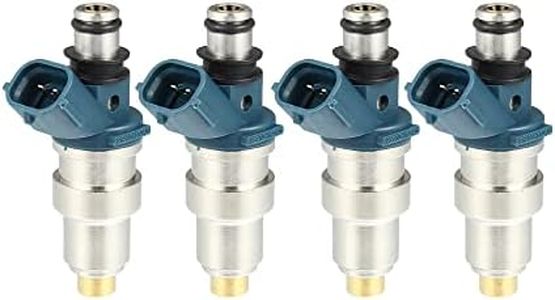 Partuto Fuel Injector 23250-75040 - Car Inner 2 Holes Engnie Fuel Injectors Nozzles - for Toyota Tacoma 1995-1999 2.4L Metal Silver Tone - 4 Pcs