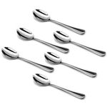 Demitasse Espresso Spoons Set of 6, Mini Coffee Spoon, 18/10 Stainless Steel Small Spoons for Dessert, Tea, Appetizer, 4.7