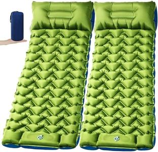 Oramoose 2 Pack Thick Camping Sleeping Pad with Foot Pump & Pillow, 4-Inch Inflatable Sleeping Mat for Side Sleepers, Stays Firm Overnight, Ultralight for Backpacking, Music Festivals & Car Camping