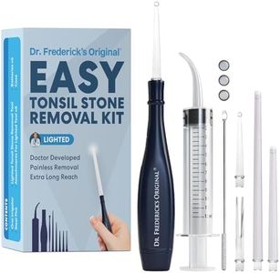 Dr. Frederick’s Original Easy Tonsil Stone Remover Kit - Fast Painless Tonsillolith Removal Tool - Fight Bad Breath - Pick and Oral Irrigator - 8 Pieces