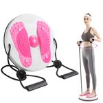 Nepfaivy Waist Sculptor Machine Twister - Waist Whispers Waist Twisting Disc for Home Exercise Workout, Waist Trainer Twisting Disc Board for Women Weight Loss/Body Shaping/Foot Massage (Pink)