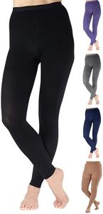 Extra Wide Compression Leggings for Women 20-30mmHg - Footless Compression Support Stockings for Edema, Arthritis, Swelling, Varicose Veins - Black, 5X-Large - A717BL8