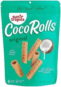 Sun Tropics CocoRolls Original Flavor- 6 count (4 oz each) | Crisp Rolled Wafer Cookies, Coconut Rolls Made With Pure Coconut Cream | Gluten Free & Dairy Free Coconut Wafer Snack