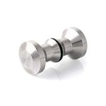 QWORK Shower Glass Door Handles, 304 Stainless Steel Bathroom Pull Knob with Stain Finish for Glass Door