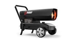 Bimson Power 37kW Diesel/Kerosene Space Heater, 125,000 BTU Industrial Portable Heater for Workshop, Garage, Shed, Greenhouse & Outdoor Heating, Large Fuel Tank, Adjustable Thermostat, 3 Year Warranty