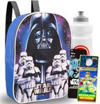 Star Wars Mini Backpack Set for Kids - Bundle with 11 Darth Vader Backpack, Water Bottle, Stickers, More | Darth Vader School Backpack, Darth Vader Mini Backpack, Star Wars Mini Backpack for Boys,