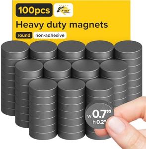 X-Bet Magnet Ceramic Magnets - Round Disc - Flat Circle Magnets Bulk for Crafts, Science & Hobbies - Perfect for Refrigerator, Whiteboard, Fridge and Science Experiments