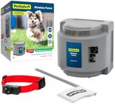 PetSafe Original Wireless Electric Fence for Dogs, Portable for Travel Covers Up to 1/2 Acre, Waterproof Collar for Pets 8lb+ with Tone/Static (Gray), from the Parent Company of Invisible Fence Brand
