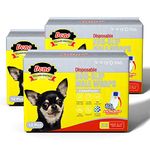 Dono Disposable Dog Nappies Male,Anti-slip,Disposable Male Dog Belly Bands, Male Dog Incontinence Wraps,Super-absorbent & Leak-proof,Blue & Yellow