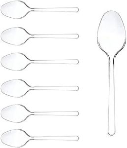 Cucharas de Plástico Duraderas de 100 Uds, Minicucharas para Pasteles, Cucharas para Cubiertos, Cucharas para Dulces, Cubiertos Resistentes Reutilizables para Disfrutar de Aperitivos con Amigos