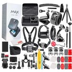 GoPro MAX 360 (2025) HD Video Waterproof Action Camera - with 50 Piece Accessory Kit | Dual-Lens 5.6K Spherical Video, 1/4-20 Mounting System Vlogging and VR Content Creation