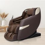 Osaki Titan Quantum Black Massage Chair with 3D SL-Track Rollers, 3 Step Zero Gravity, Full Body Airbag Massage, Intelligent Voice Control, Back & Calf Heat and Foot Roller Massage (brown)