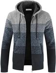 Men's Hoodie Knit Knitwear Sweatshirt Sweater Jacket Coat Mens Autumn Winter Fleece Thick Warm Hoodie Cardigan Sweater Knitwear Classic Long Sleeve Sweater Knitwear Knit Men (XS, Alight Gray)