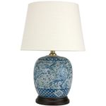 ORIENTAL FURNITURE Classic Porcelain Jar Lamp (Blue and White, 20")